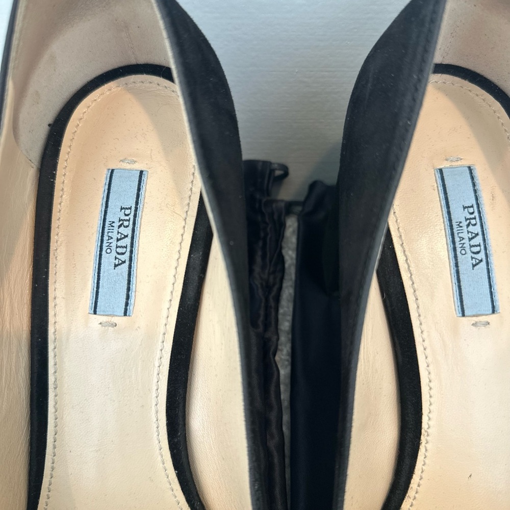 Prada Women's Black Suede Loafers size 42 - Picture 2 of 8